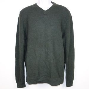 Nordstrom Merino Wool Waffle V Neck Sweater Mens L